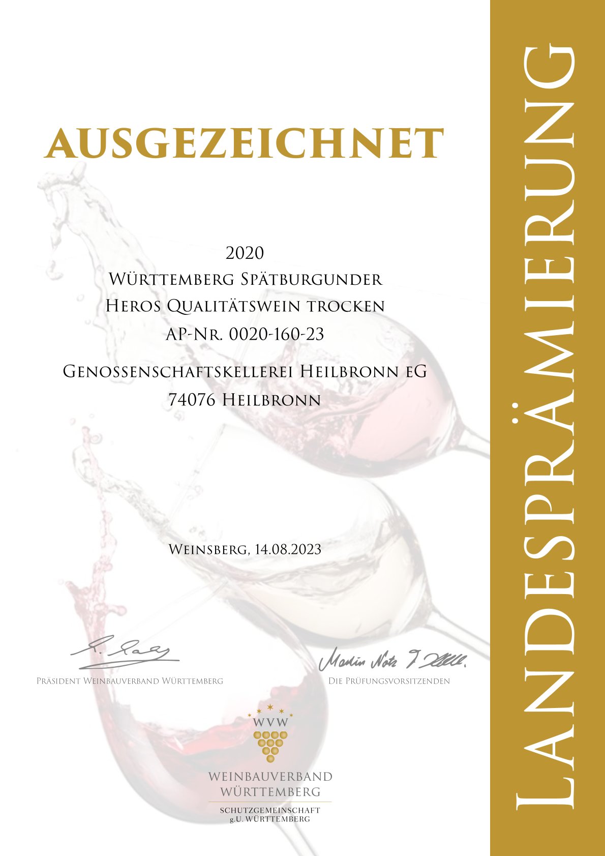 20er HEROS Spätburgunder tr. Holz