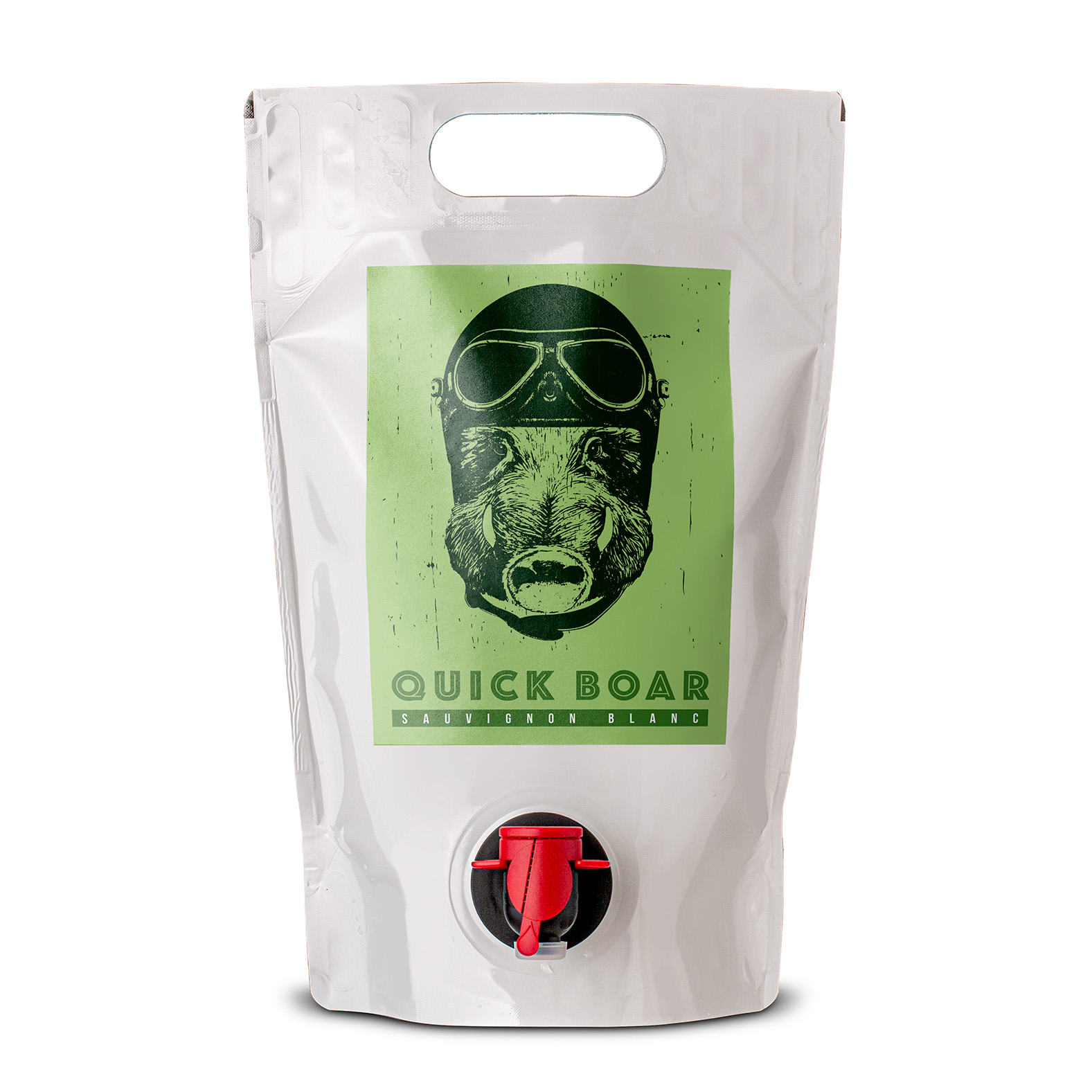 PouchSauvignon1577 QUICK BOAR Sauvignon Blanc DQ feinherb 1,5 l-Pouch
